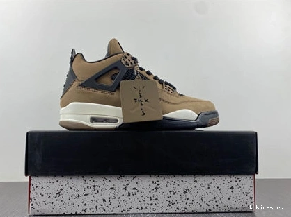 Cheap TB Jordan Retro Scott 4 x 3936 Travis AJ4-  Air Brown ZeroBulk 1027